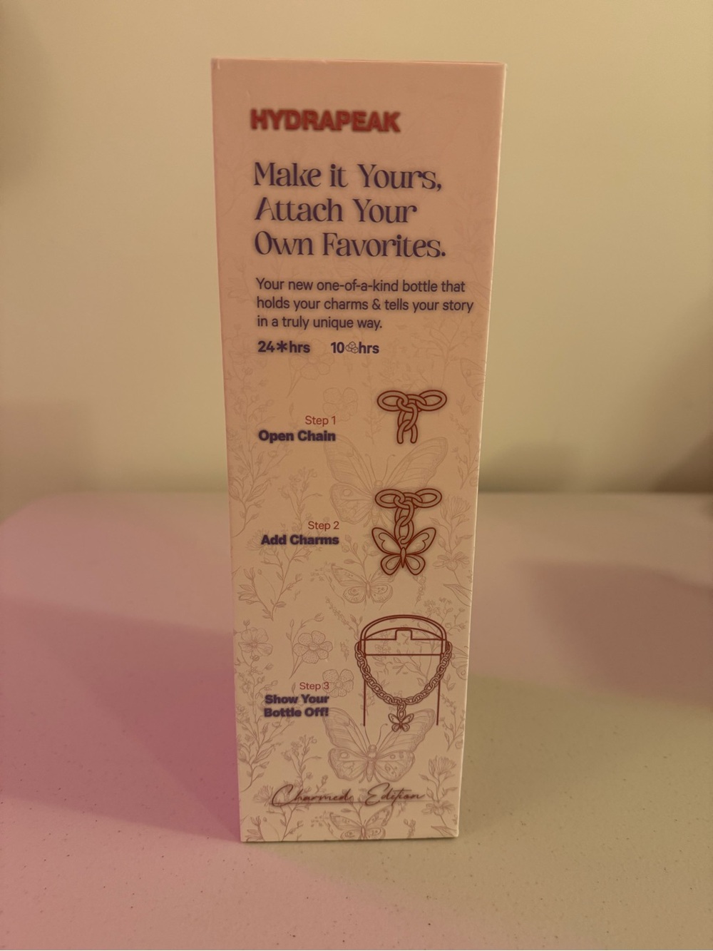 *LIMITED EDITION* HydraPeak Nomad 32 oz Butterfly Charm Travel Tumbler - NIB 🩷 - Picture 5 of 7